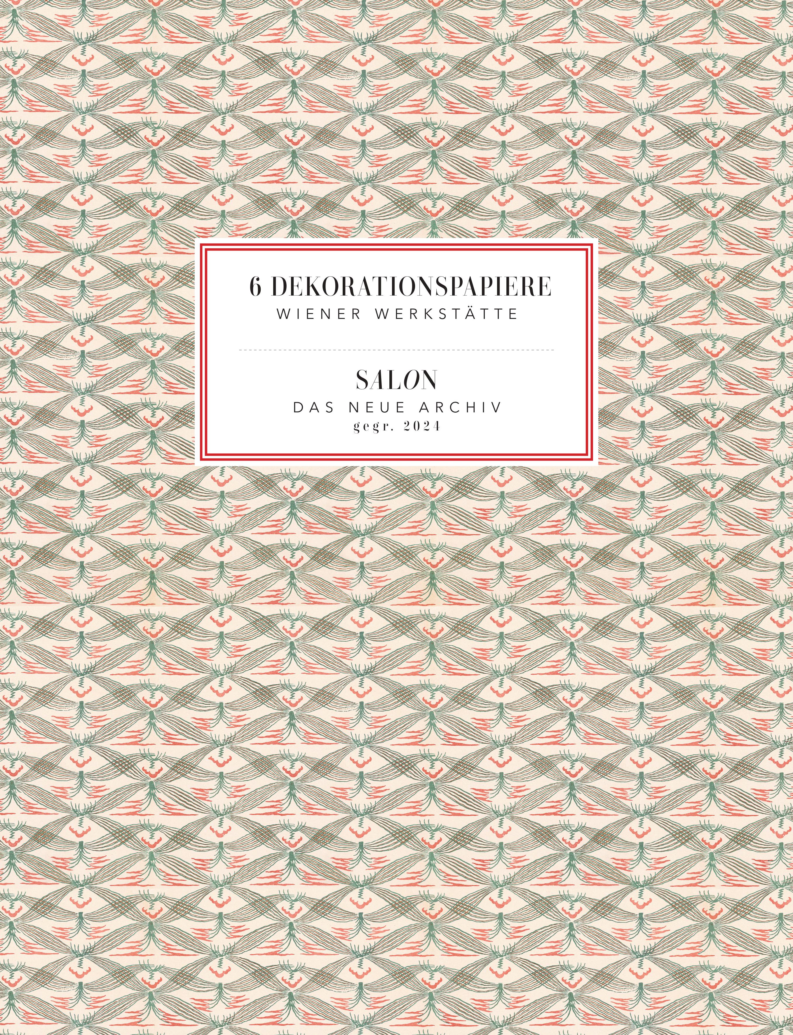 6 exklusive Geschenk-/Dekorationspapiere mit Motiven der Wiener Werkstätte